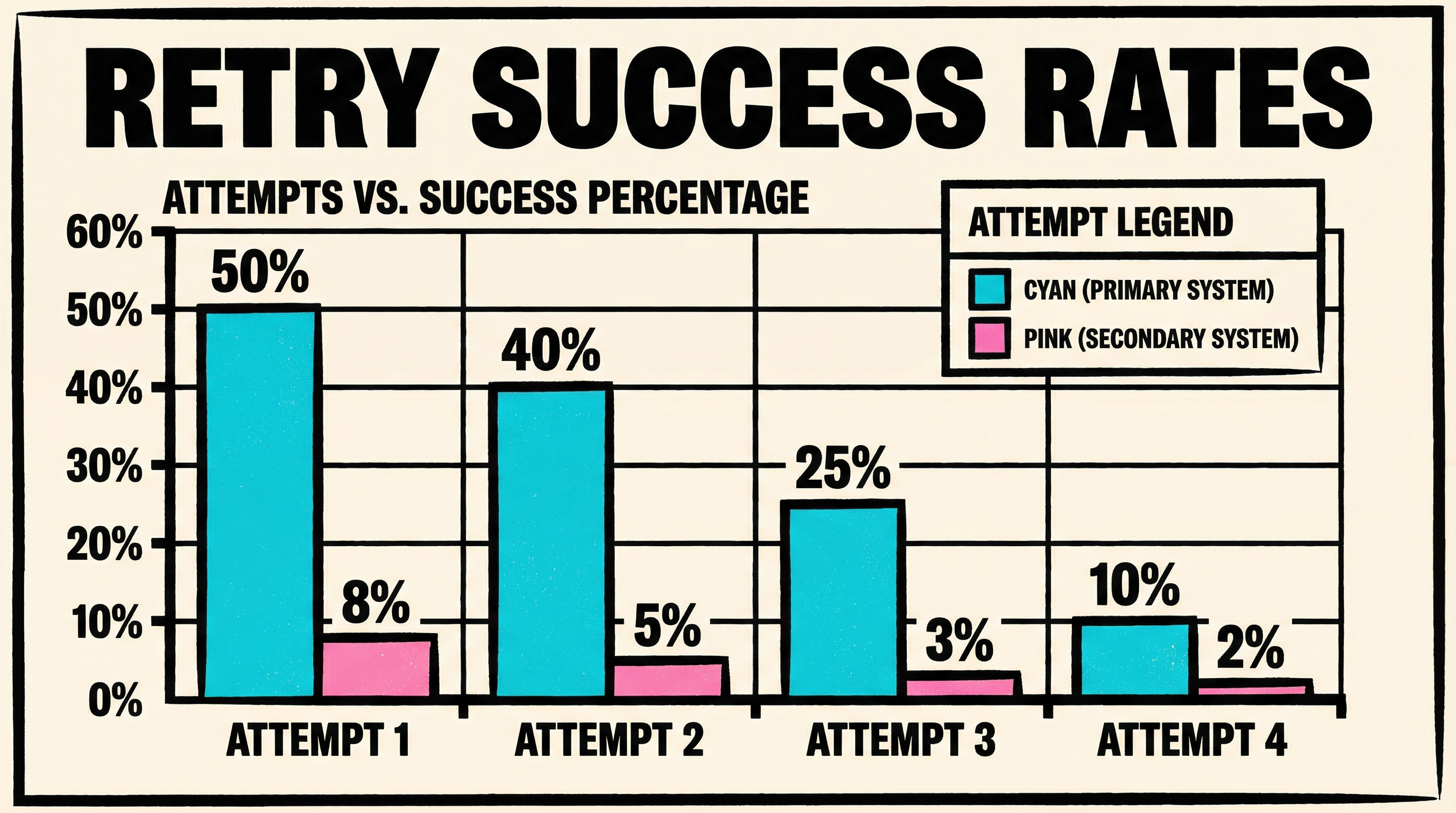 Stripe payment retry success rates by attempt number and decline code