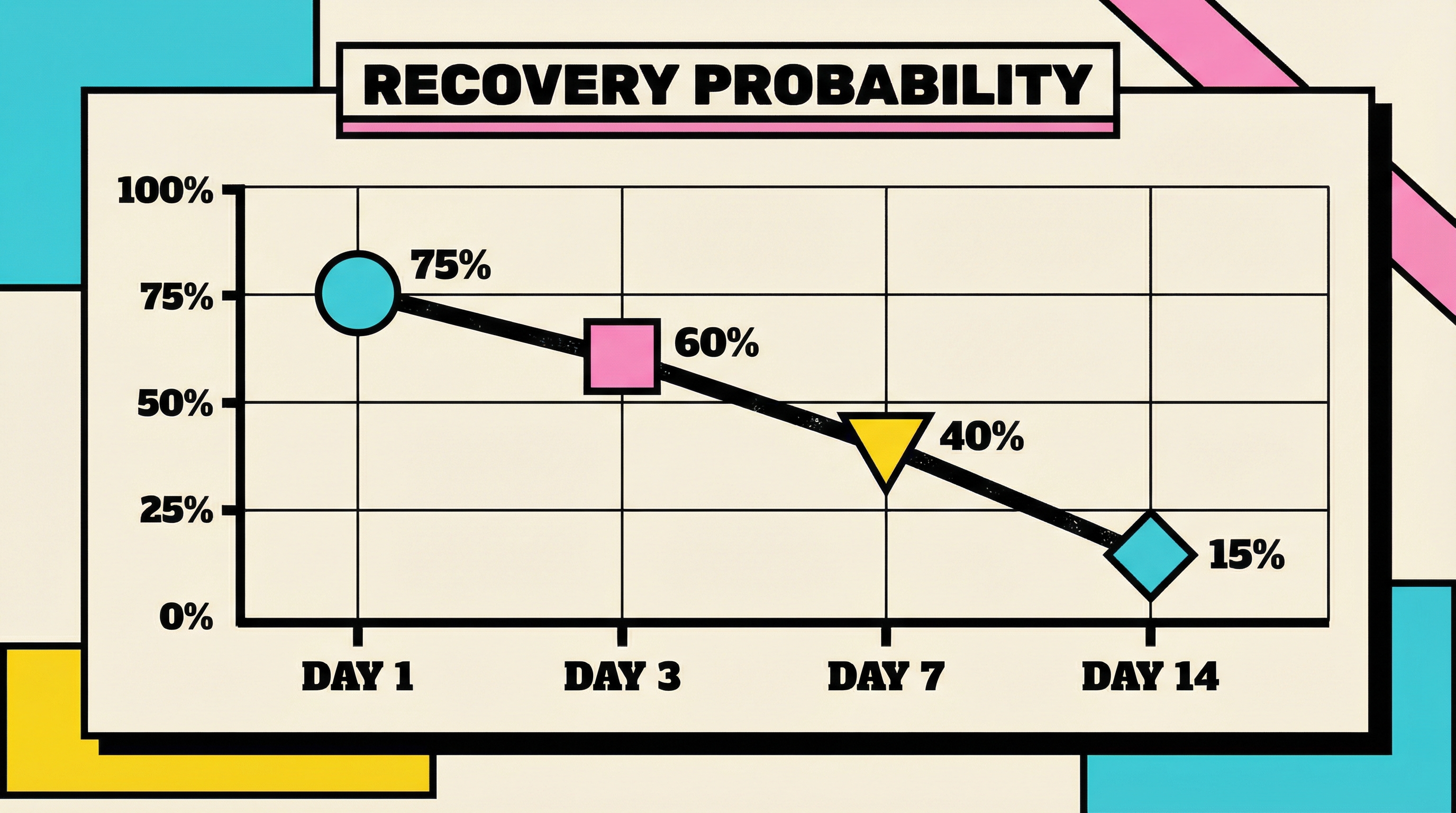 Payment resolution timeline and recovery probability