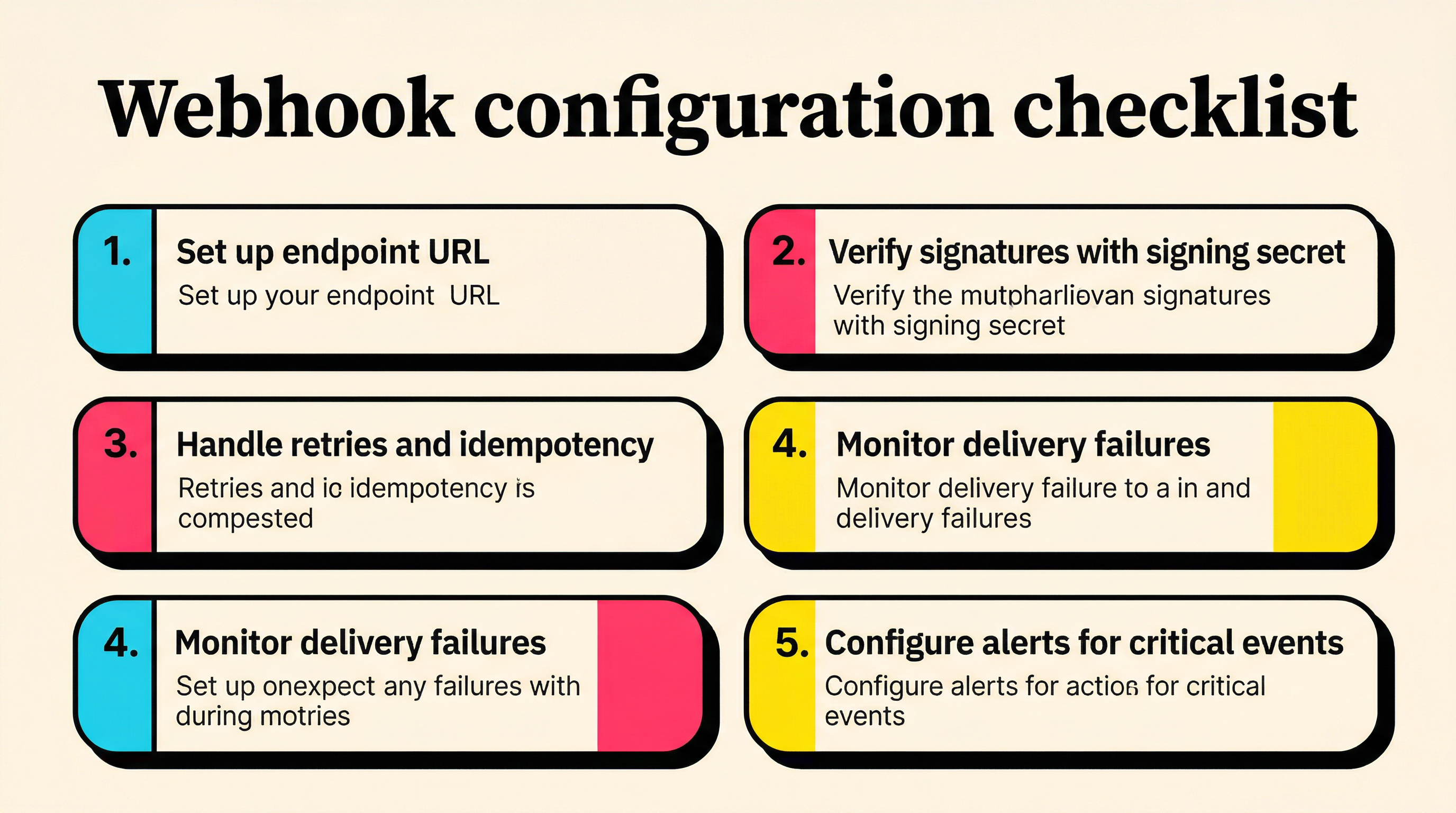 Webhook configuration checklist